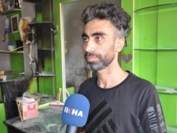 İş yeri yanan Suriyeli yardım istedi