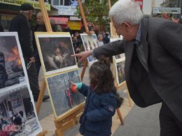 HÜDA PAR'dan 'Dünya mustazafları' sergisi