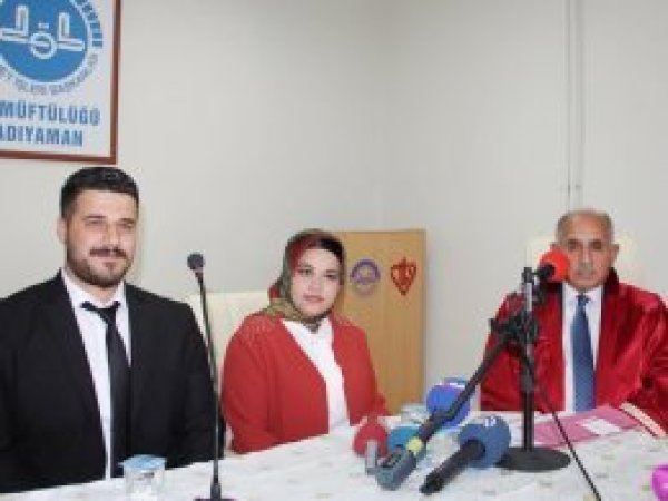 Adıyaman’da ilk kez müftülük resmi nikâh kıydı