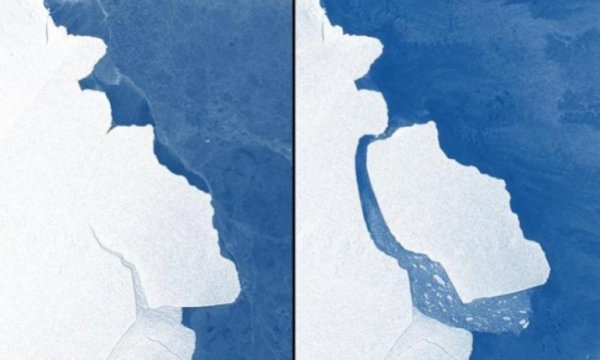 Son 50 yılın en büyük buz dağı kopması yaşandı, tehlikeye karşı uydudan takibe alındı 