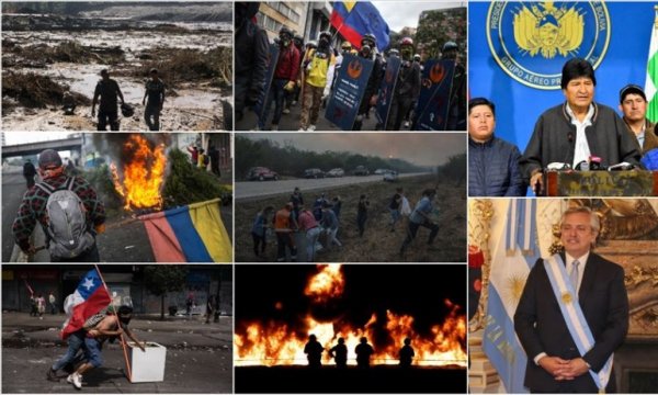 2019 yılı Latin Amerika'da yangın, kaza, protesto, darbe ve şiddet eylemleriyle geçti