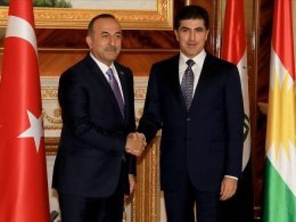 Çavuşoğlu IKBY Başbakanı Neçirvan Barzani ile görüştü