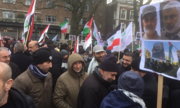 Hollanda’da Şehitleri anma ve Amerika’yı protesto gösterisi