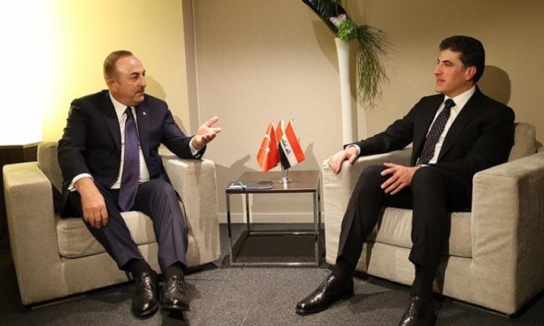 Çavuşoğlu, IKBY Başbakanı Neçirvan Barzani ile görüştü