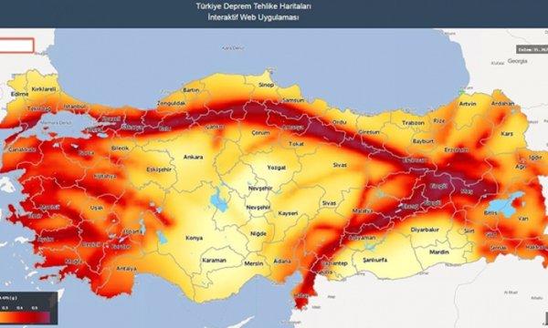 İnteraktif deprem risk haritası hizmeti başladı