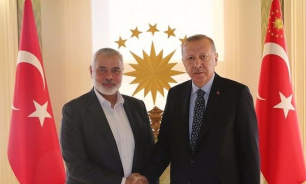 Erdoğan Hamas lideri Heniyye ile İstanbul'da görüştü