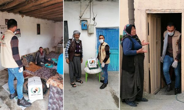 Avrupa Yetim-Der evden çıkamayan ihtiyaç sahibi yaşlılara yardım ulaştırıyor