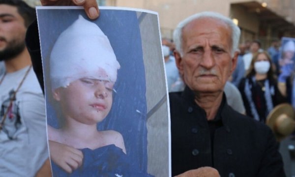 Süleymaniye halkı Türkiye'nin operasyon ve saldırısını protesto etti
