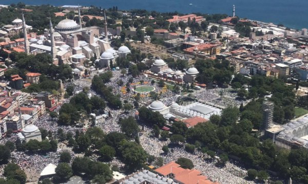 Ayasofya’da ilk namaz kılındı: Erdoğan’dan açıklama