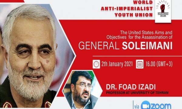 Dünya Anti-Emperyalist Gençlik Birliği, Şehit Süleymani'yi anıyor