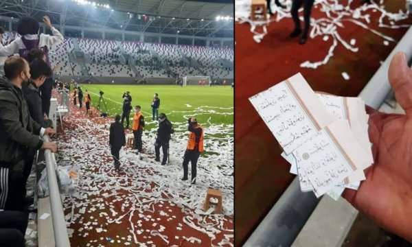 Ordu'da Kur’an-ı Kerim sayfaları konfeti şeklinde sahaya fırlatıldı