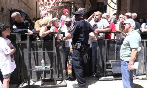 İsrail polisi bu kez Hristiyanlara müdahale etti