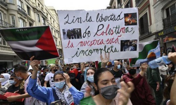 Madrid'de Filistin'e destek yürüyüşü