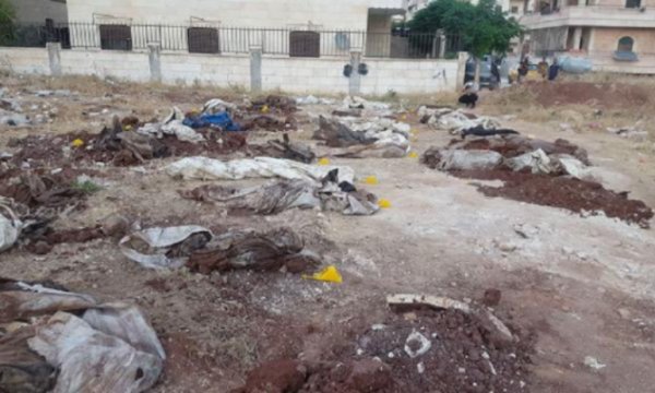 Afrin'de bulunan toplu mezarda sayı 61'e yükseldi 