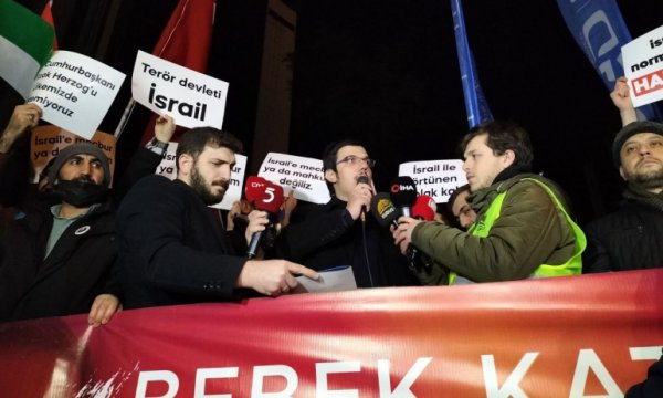 AGD'den İstanbul'da protesto eylemi! İsrail ile abad olunmaz