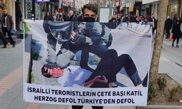  Batman'da Siyonist Herzog protestosu
