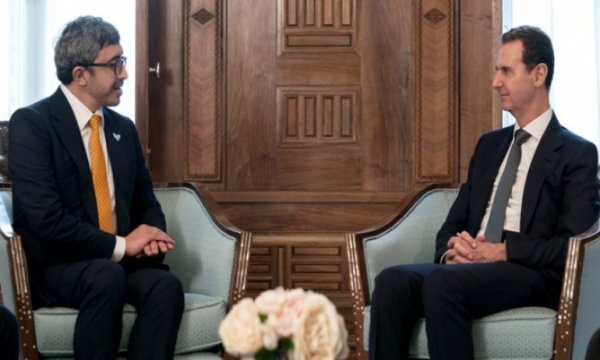 BAE Dışişleri Bakanı Beşşar Esad ile görüştü