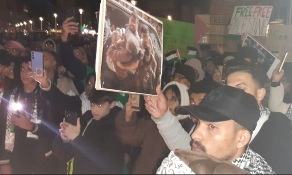 Gazze’deki hastane katliamı Almanya’da protesto edildi