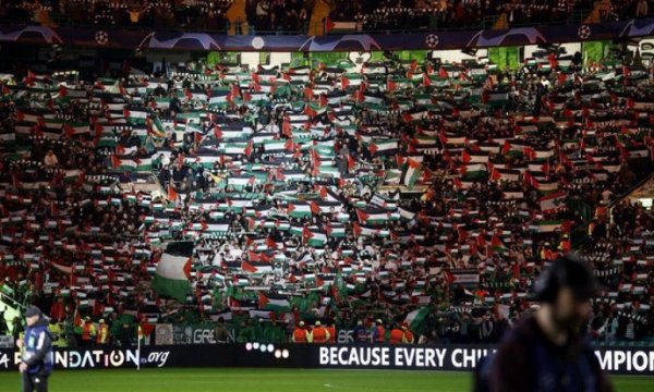 Celtic taraftarından Filistin'e büyük destek 