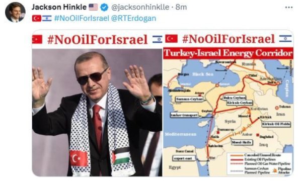 Sosyal Medya'da viral olan kampanya: "Erdoğan, İsrail'e petrolü kes"