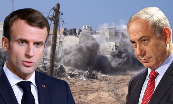 Macron: İsrail sivilleri öldürüyor, Netanyahu: Sivil ölümlerden Hamas'ın sorumlu