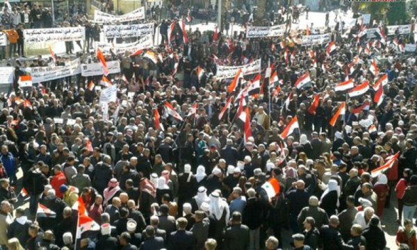 Suriye'de, İsrail karşıtı miting düzenlendi 