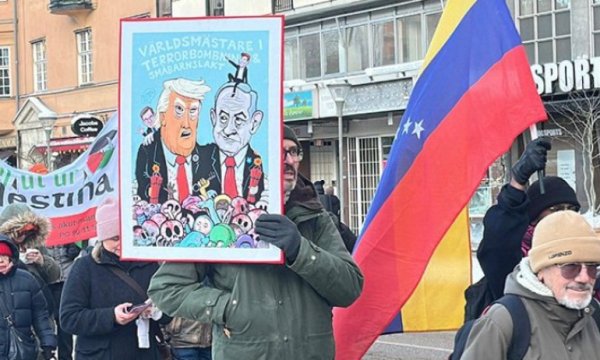 İsveç’te halk sokağa indi: Soykırımcı İsrail’e ve ABD emperyalizmine tepki 