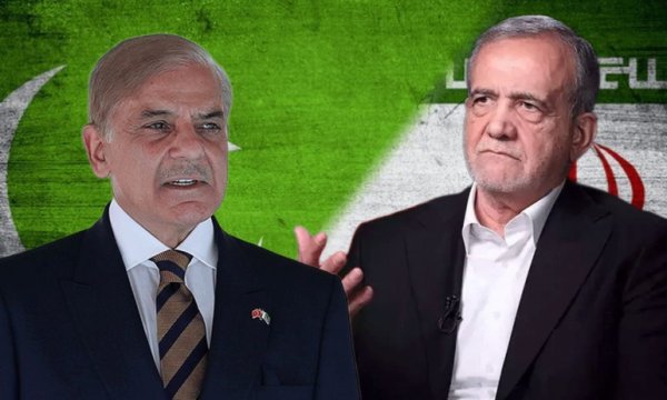 Pakistan Başbakanı Şerif ile İran Cumhurbaşkanı Pezeşkiyan görüştü