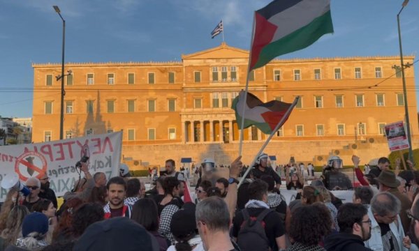 Haydut İsrail’in Sumud Filosu'na saldırısı Atina'da protesto edildi 
