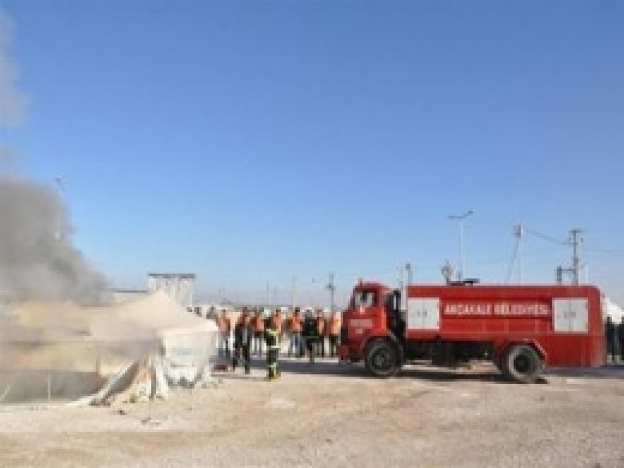 Çadır Kentte Olası Yangınlara Karşı Tatbikat  