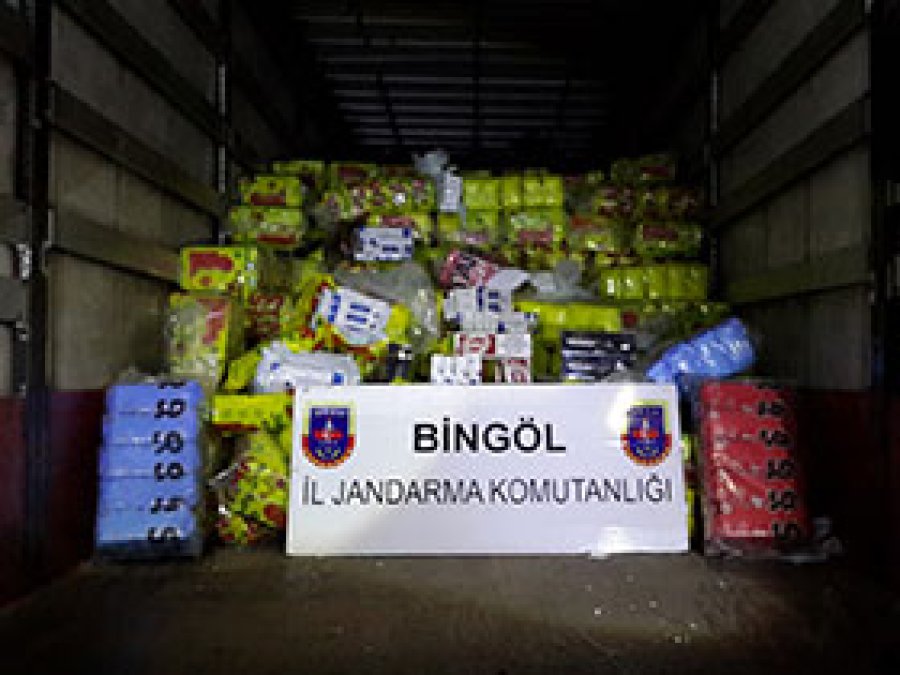 Bingöl'de 1 Milyon TL Değerinde Sigara Yakalandı