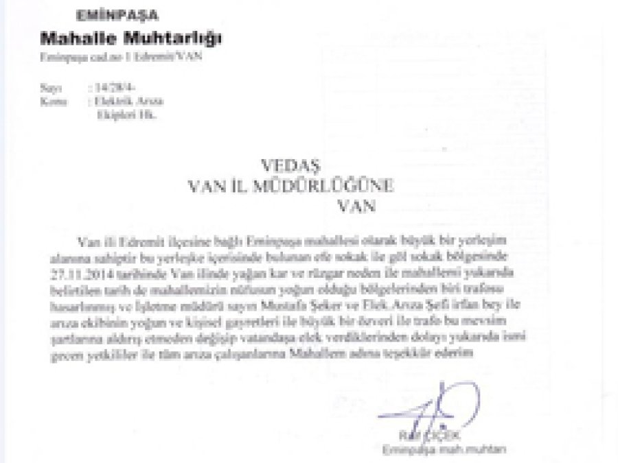 VEDAŞ’tan Çıkan Haberlere Cevap