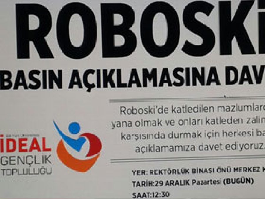 İdeal Gençlik, Roboski katliamını kınayacak
