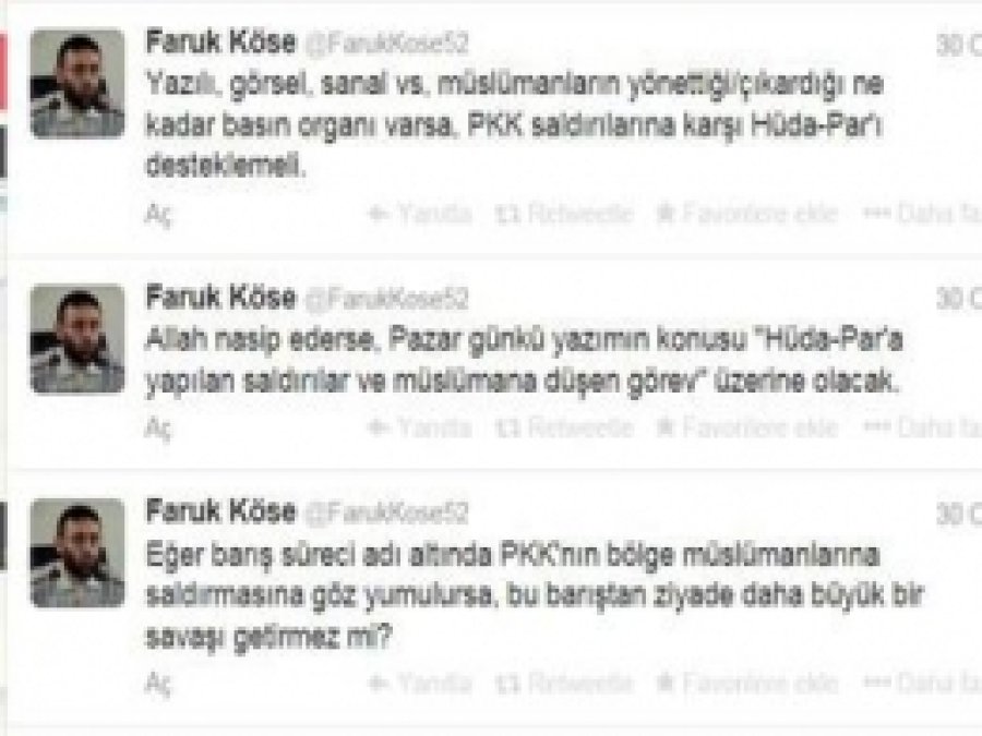 Faruk Köse: İslami STK'lar HÜDA PAR'ı Desteklemeli