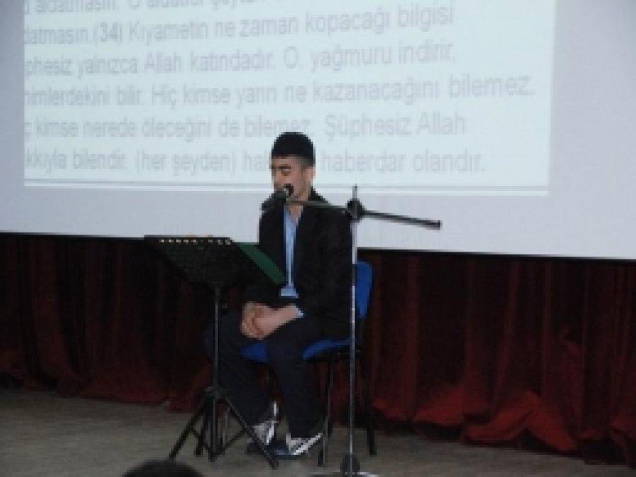 Liseler Arası Hafızlık ve Kur'an-ı Kerim Okuma Yarışması