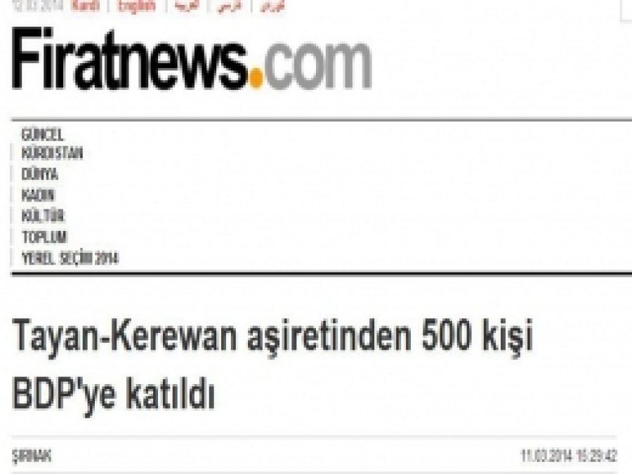 Tayan-Kerevan Aşiretinden ANF'ye Yalanlama