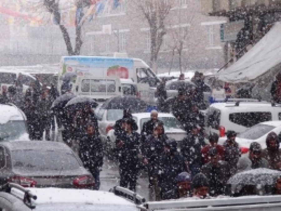 Kar Yağışı Muş'ta Etkili Oluyor