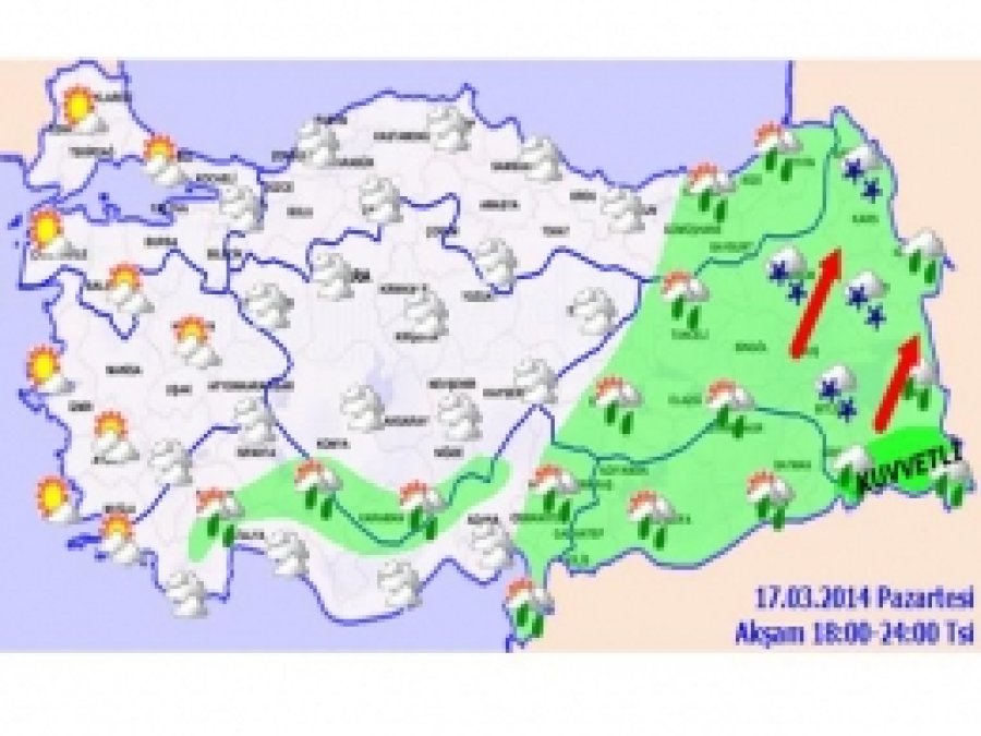 Güneydoğu İçin Kuvvetli Yağış Uyarısı
