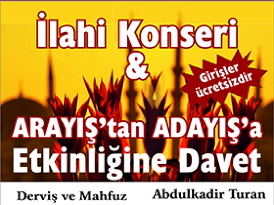 Mardin'de İlahi Konseri'ne Davet