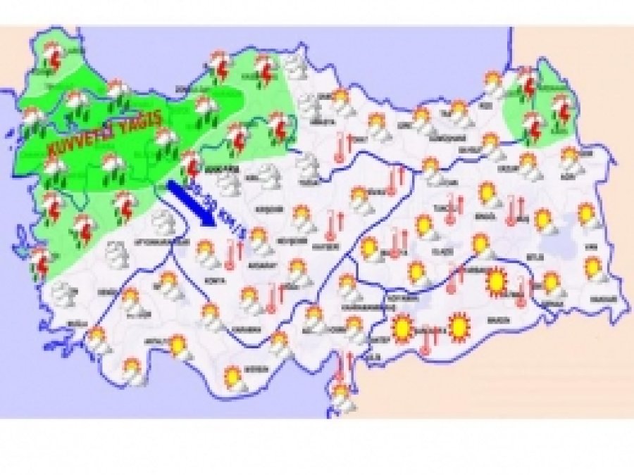 Kuvvetli Yağış Uyarısı