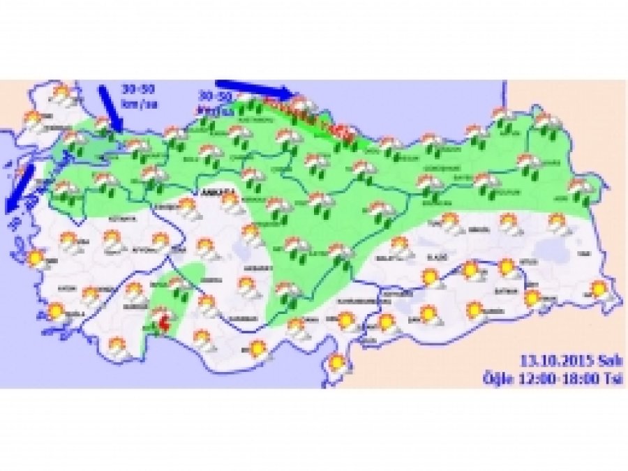 Türkiye genelinde hava durumu
