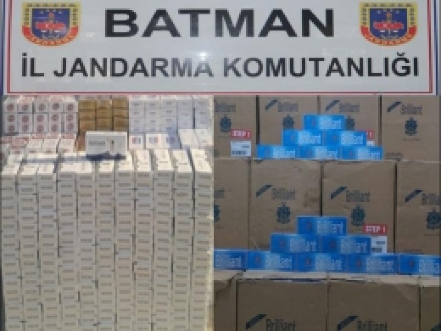 Batman'da 5 bin paket kaçak sigara yakalandı