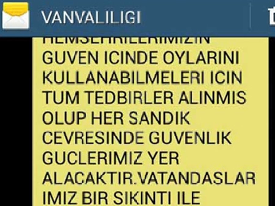 Van Valiliği'nden 'oy kullanın' mesajı