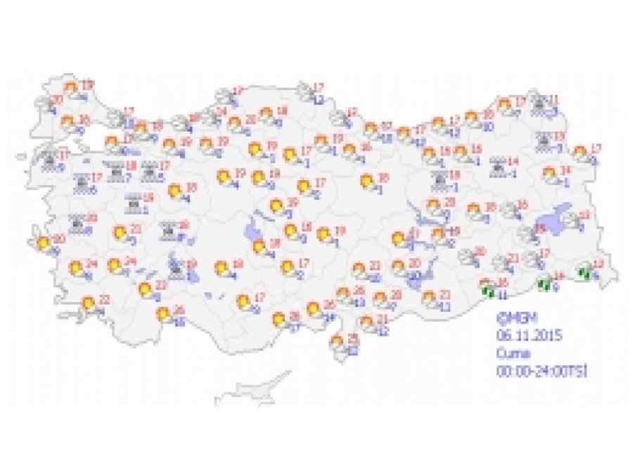 Türkiye genelinde hava durumu
