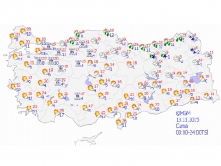 Türkiye genelinde hava durumu