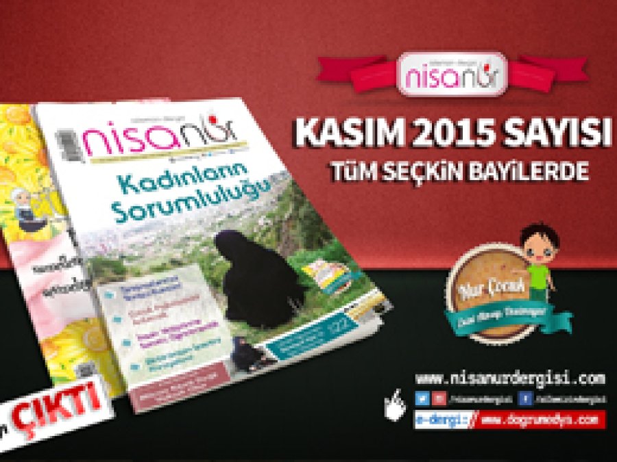 Nisanur Dergisi Kasım sayısı çıktı