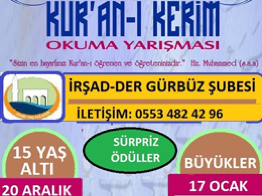 İrşad-Der'den Kur'an'ı güzel okuma yarışması