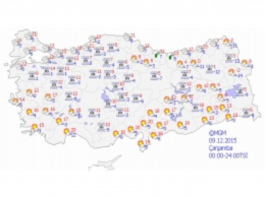 İç ve Doğu bölgelerde kuvvetli buzlanma uyarısı