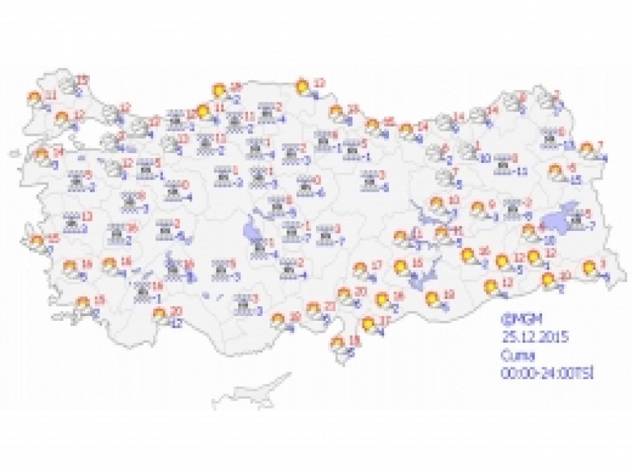 Ülke genelinde yağış beklenmiyor