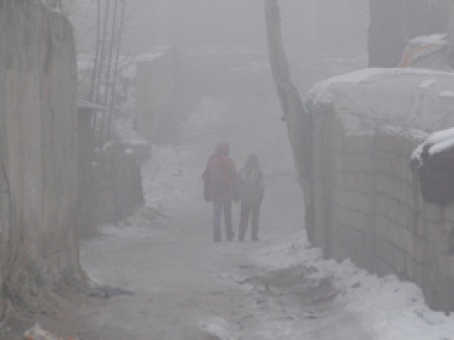 Ağrı'da sisli ve soğuk hava